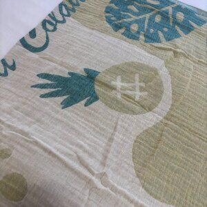 NWT Viventive Turkish Peshtemal Tan Yellow Green Towel Beach 100% Cotton